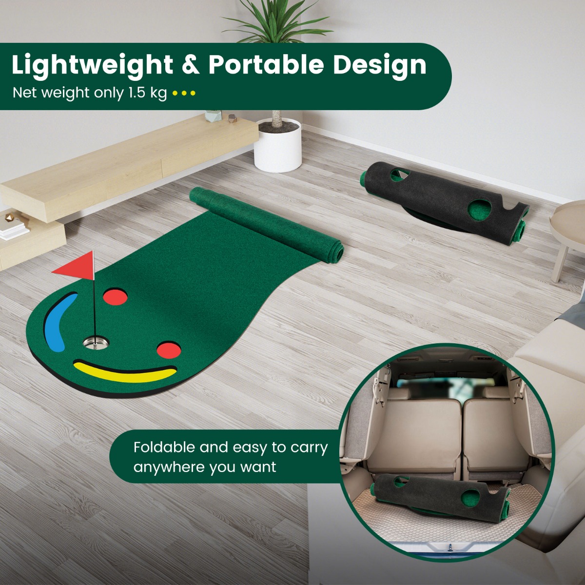 Conjunto de putting green para golfe, para uso interno e externo. - Image 3