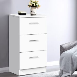 Mesa de cabeceira com 3 gavetas