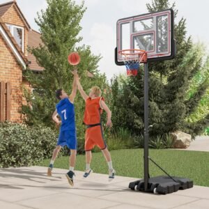 Cesta de basquete portátil com sistema de cesta de basquete ajustável