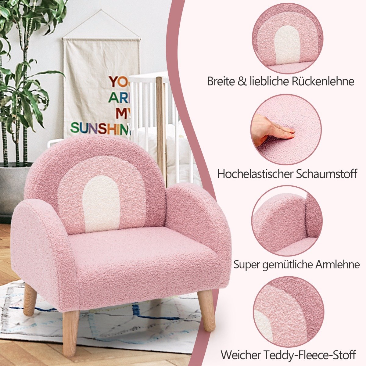 Conjunto de mesa e cadeiras infantil para 4 pessoas com mesa de grafite - verde - Image 2