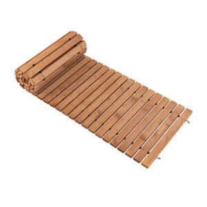 Passarela de madeira resistente às intempéries, 245 cm x 55 cm, para jardim, quintal e casamento.