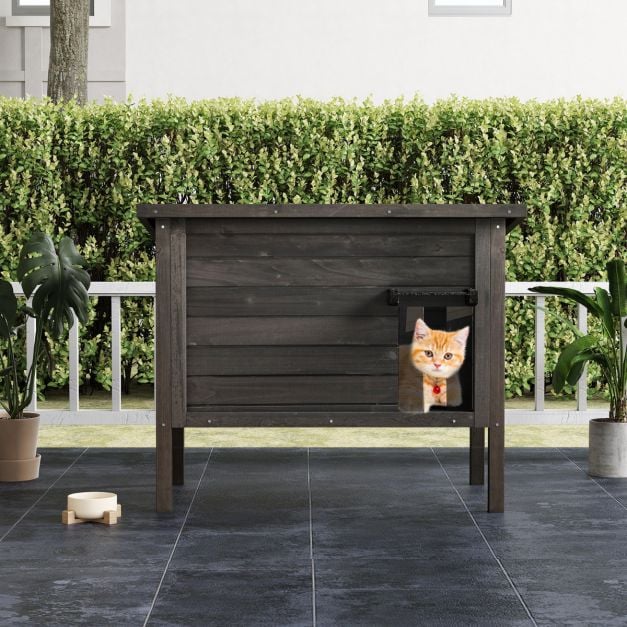 Casinha de gato externa isolada com espuma isolante em toda a volta - Preta - Image 2