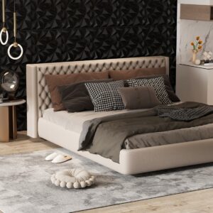 Conjunto de 20 painéis de parede 3D em PVC com padrões decorativos de diamante para pintura, autoadesivos, quadrados, para áreas de até 5 m², na cor preta.