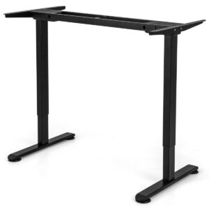 Suporte de mesa elétrico com dois motores, altura ajustável, 109-151 x 59 x 70-120 cm, preto.