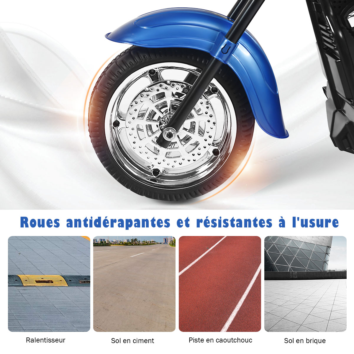 Motocicleta elétrica infantil estilo chopper, 3 km/h - Image 3