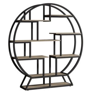 Tribesigns estante redonda de 63 polegadas com prateleiras escalonadas