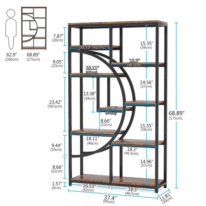 Tribesigns estante independente de 175 cm com 9 prateleiras abertas - Image 2