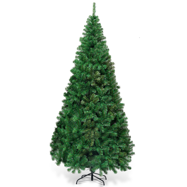 Árvore de Natal artificial articulada em PVC com suporte de metal sólido - 2,13 m