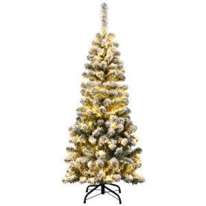 Árvore de Natal fosca com luzes LED de 135 cm