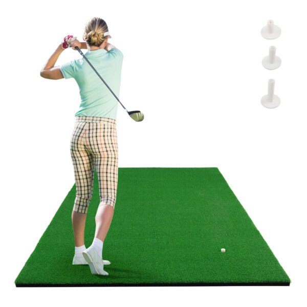 Tapete de treino de golfe de 1,5 m x 1 m com relva sintética