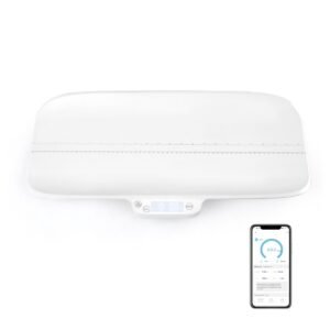 Balança digital para bebês. Balança infantil multifuncional com 4 modos de medição e capacidade de até 30 kg. Branca.
