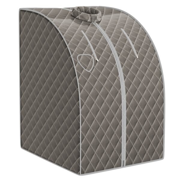 Sauna a vapor portátil 3L Mini Sauna Doméstica com 9 temperaturas ajustáveis ​​78 x 87 x 101 cm Cinza