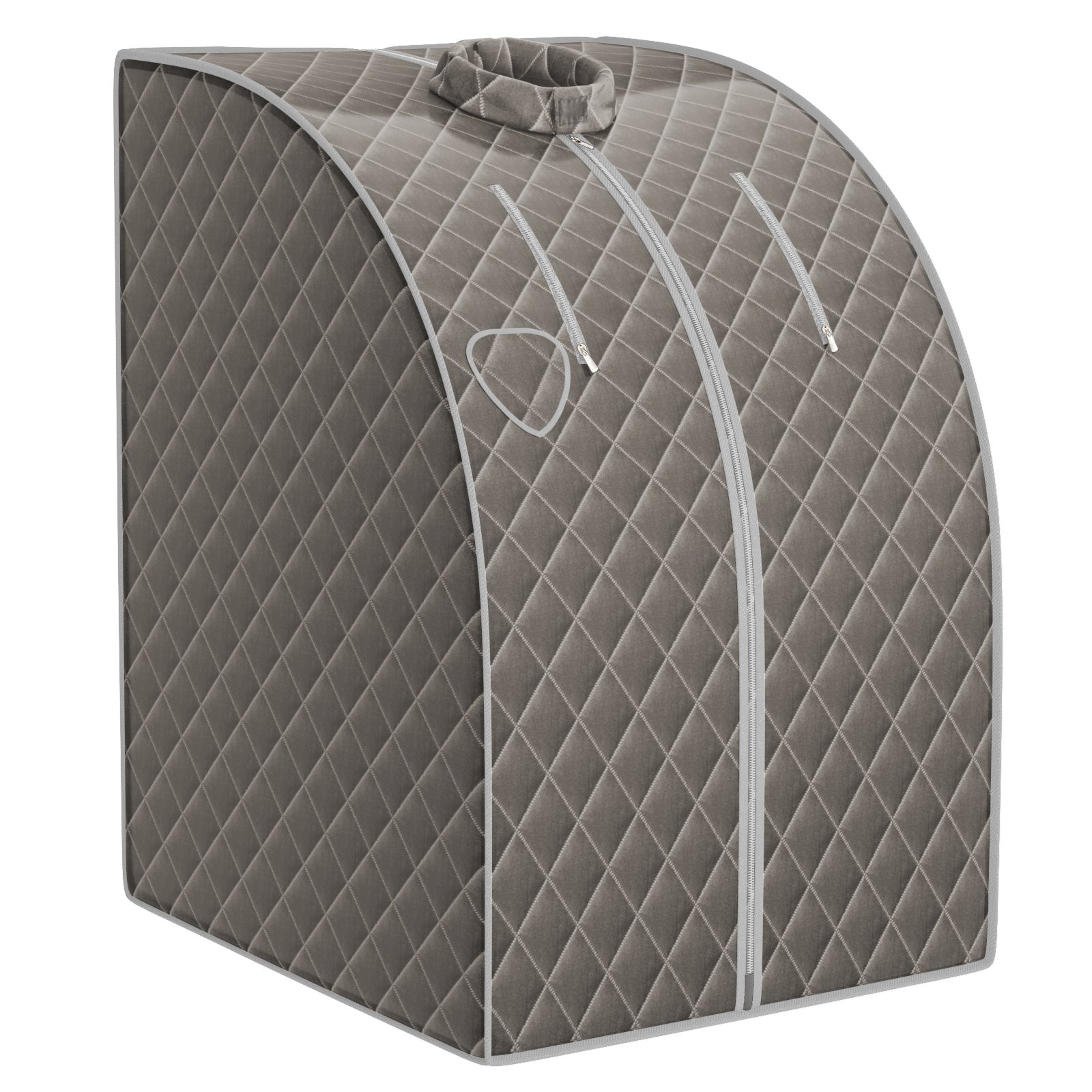 Sauna a vapor portátil 3L Mini Sauna Doméstica com 9 temperaturas ajustáveis 78 x 87 x 101 cm Cinza