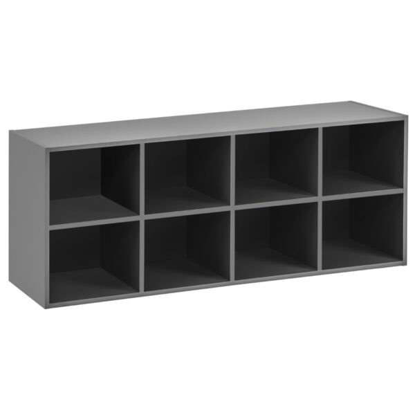Organizador de sapatos com 8 compartimentos e capacidade de peso de 227 kg (500 lbs) - Cinza