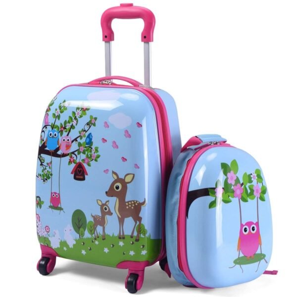 Conjunto de 2 peças de mala e mochila infantil em ABS