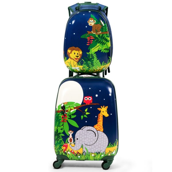 Conjunto de malas de viagem infantil com 2 peças: mala de 16" + mochila de 12".