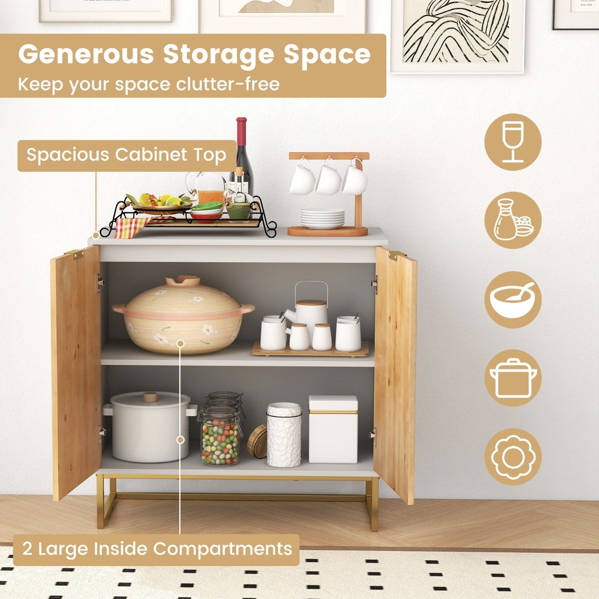 Cadeira de balanço acolchoada com encosto e bolso lateral, cadeira de balanço com pufe Relax Chair Bege - Image 3