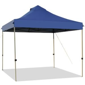 Tenda portátil para festas e eventos, com dossel pop-up de 10' x 10', ajustável com bolsa de rodinhas - cinza