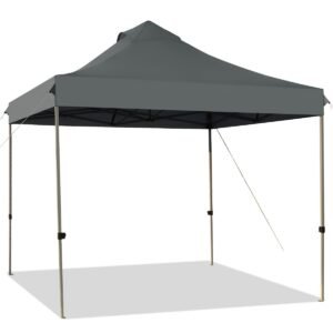 Tenda portátil para festas e eventos, com dossel pop-up de 10' x 10', ajustável com bolsa de rodinhas, branca