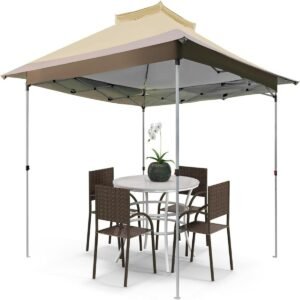 Gazebo dobrável com teto ventilado e cobertura portátil - sem tela mosquiteira