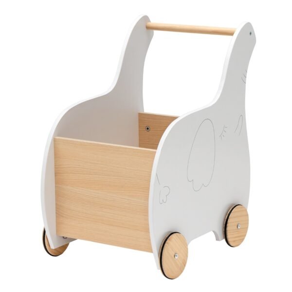 Carrinho de compras infantil de madeira com rodas de borracha