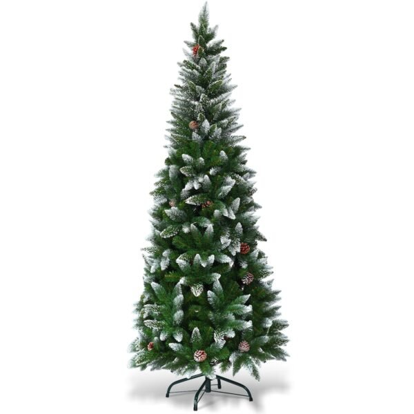 Árvore de Natal artificial em formato de lápis, com pinhas, de 1,5 / 1,8 / 2,3 metros.