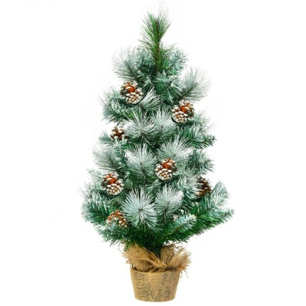 Árvore de Natal artificial de 60 cm com flocos de neve