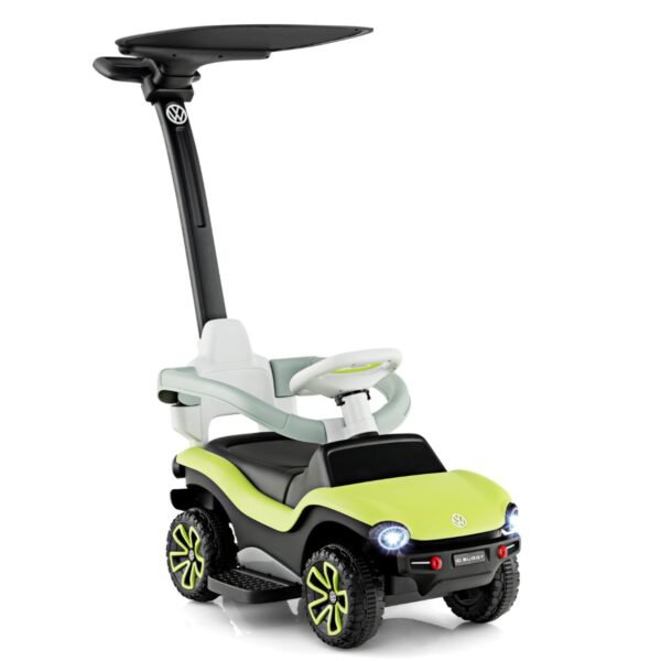 Carrinho de passeio Volkswagen 3 em 1 licenciado com guidão ajustável em 3 posições - Verde