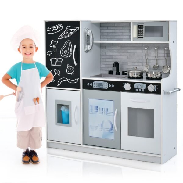 Cozinha de brinquedo para crianças de 3 a 6 anos - Branca