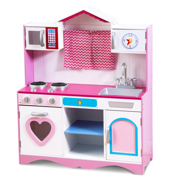 Conjunto de Cozinha de Madeira para Crianças - Brinquedo de Cozinhar e Brincar de Faz de Conta