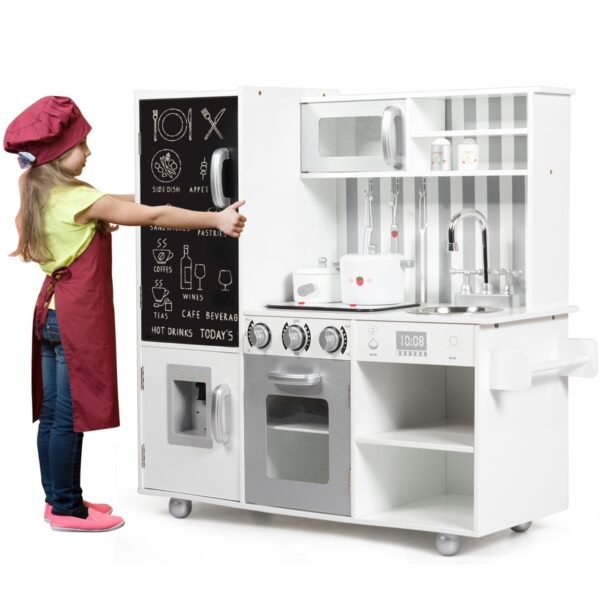 Grande conjunto de cozinha de brinquedo de madeira para crianças