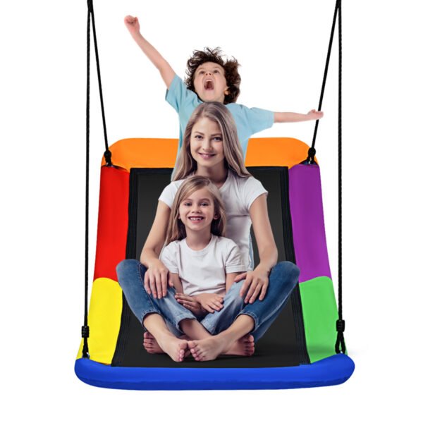 Balanço de árvore para várias crianças, balanço de jardim para crianças, 83 x 155 cm, colorido