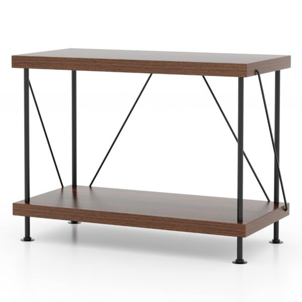 Expositor multifuncional de 2/3/4/5 níveis com estrutura metálica - 2 níveis