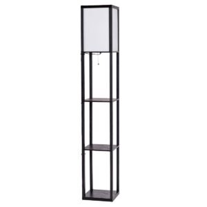 Elegante estante com luminária 2 em 1