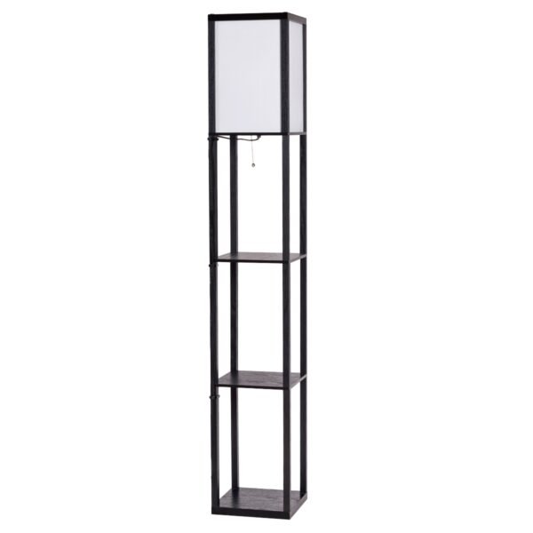 Elegante estante com luminária 2 em 1