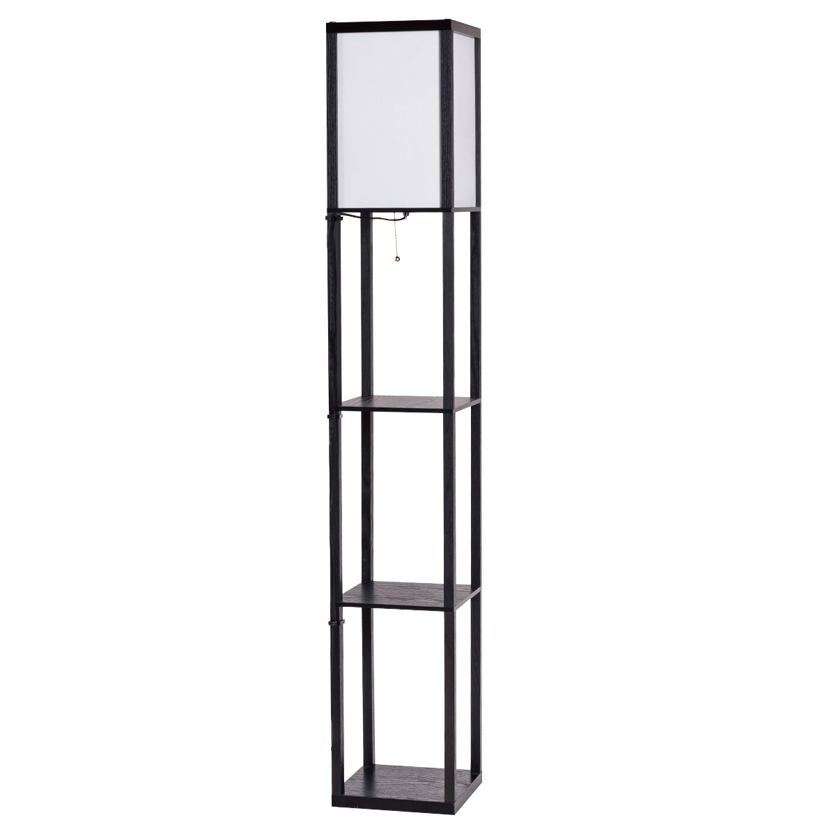 Elegante estante com luminária 2 em 1