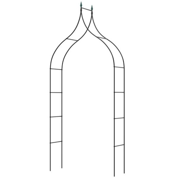 Arco decorativo de metal para jardim, com 2,9 metros de altura, ideal para trepadeiras de rosas, casamentos e festas.