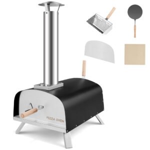 Forno de pizza a pellets de madeira, máquina de pizza portátil, grelha de pizza para uso externo