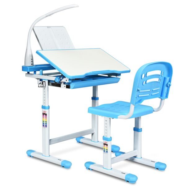 Mesa de desenho escolar com cadeira para criança
