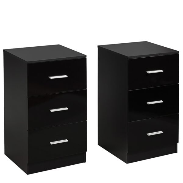 Conjunto de 2 armários de escritório com 3 gavetas cada.
