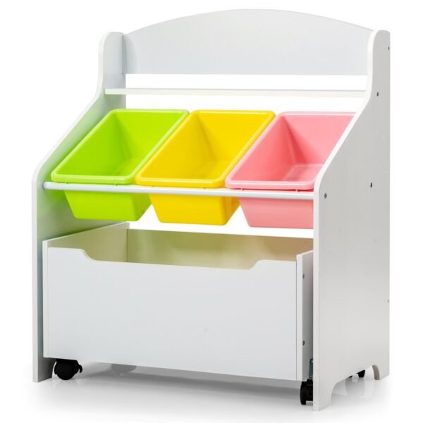 Organizador de prateleiras para brinquedos infantis