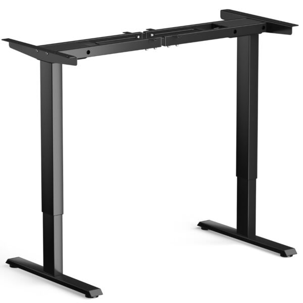 Suporte de mesa elétrico com dois motores, altura ajustável, 109-151 x 59 x 70-120 cm, preto.