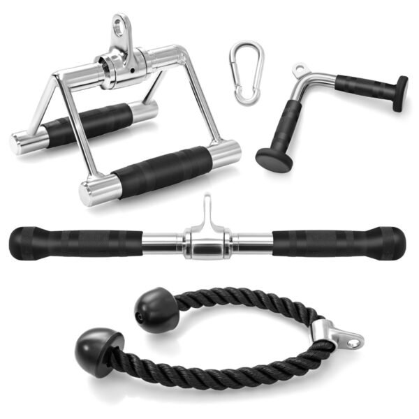 Conjunto de 4 acessórios para máquina de cabo para academia em casa