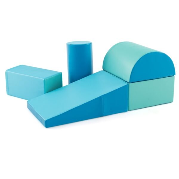 Conjunto de 5 peças para atividades de escalada e engatinhar para crianças - Azul Marinho