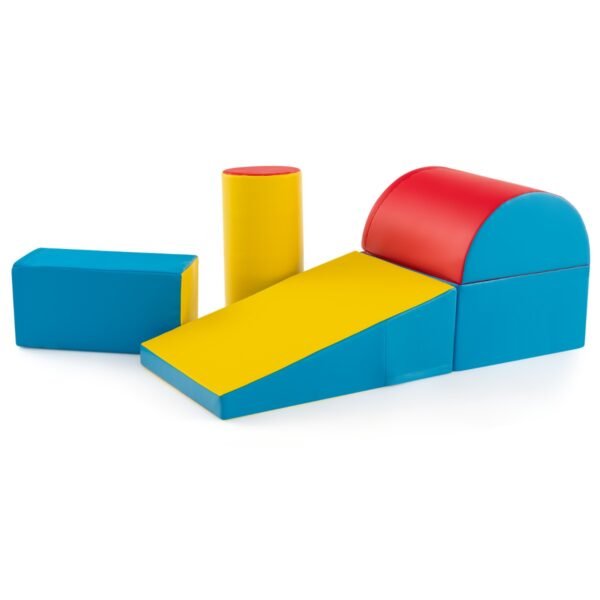 Conjunto de 5 peças para atividades de escalada e engatinhar para crianças - Vermelho