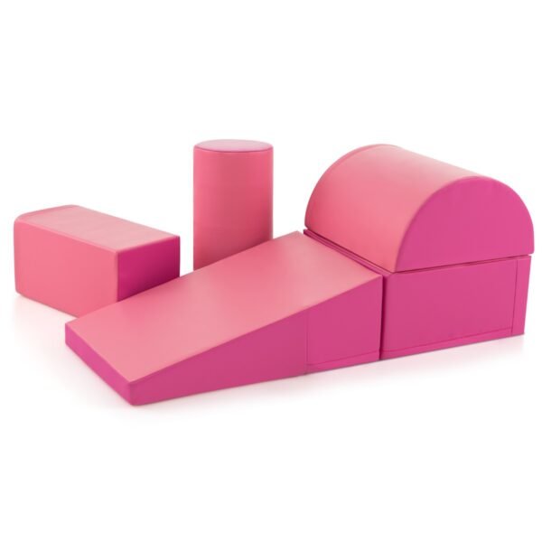 Conjunto de atividades para crianças escalarem e engatinharem, com 5 peças - Rosa