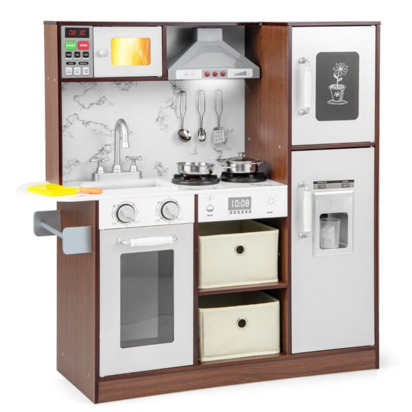 Cozinha de brinquedo moderna para crianças com luzes e sons atraentes - Café