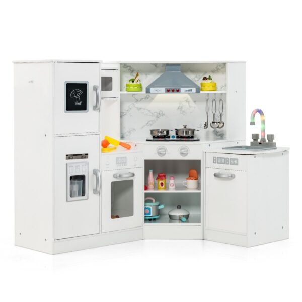 Conjunto de cozinha infantil de brinquedo Kids Corner com pia separada - Branco