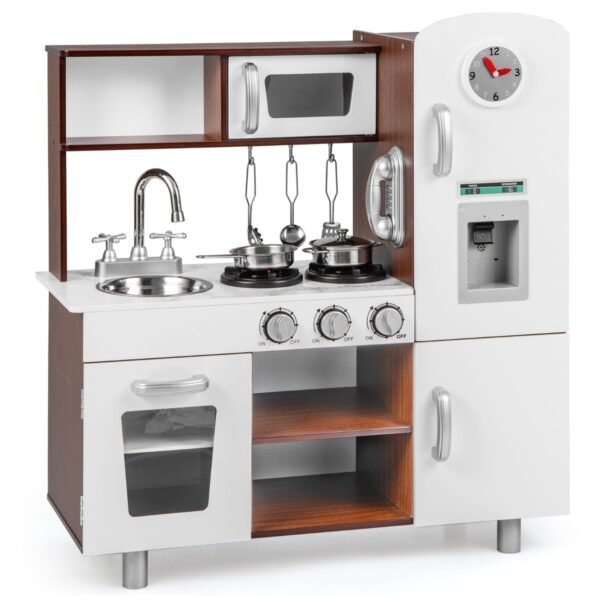 Cozinha infantil de brinquedo com sons e luzes realistas - Marrom e Branco