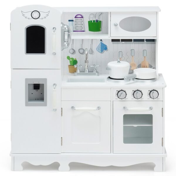 Conjunto de utensílios de cozinha de brinquedo para crianças com dispensador de água.